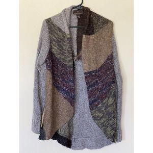 Fenn Wright Manson‎ Womens Cardigan Sweater Open Front Wool Blend W/ Alpaca (L)